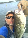 Lake Anna 6+  lbs Bass Yamamoto worm worked slow on  drops and grass bed edges water 63 degrees windy near faster current